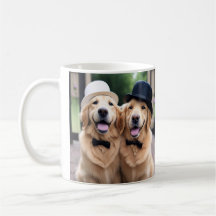 Custom Golden Retriever Wedding Tasse