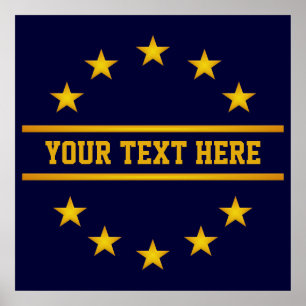 CUSTOM GOLDEN STARS Poster