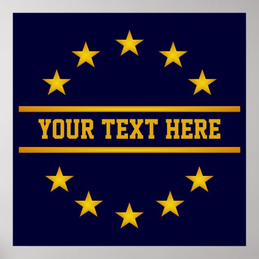 CUSTOM GOLDEN STARS Poster (Vorne)