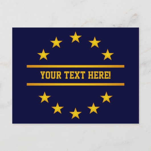 CUSTOM GOLDEN STARS Postkarte (Vorderseite)