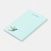 Custom Golden-tails Saphire Hummingbird Post-it Klebezettel (angewinkelt)