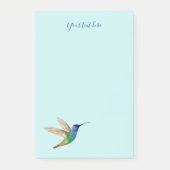 Custom Golden-tails Saphire Hummingbird Post-it Klebezettel (Vorderseite)