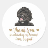 Custom Goldendoodle Dog Gastgeschenk Hochzeit Stic Runder Aufkleber (Vorderseite)