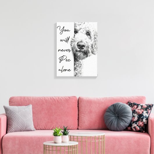 Custom Goldendoodle Leinwand Kunst, Dichtung und M (Insitu (Wohnzimmer))