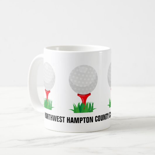Custom Golf Ball Coffee Tasse (Vorderseite Links)