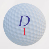 Custom Golf Ball Mit Monogramm Labels Etiketten (Design 1)