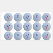 Custom Golf Ball Mit Monogramm Labels Etiketten (Blatt)