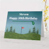 Custom Golf Birthday Karte (Gelbe Blume)