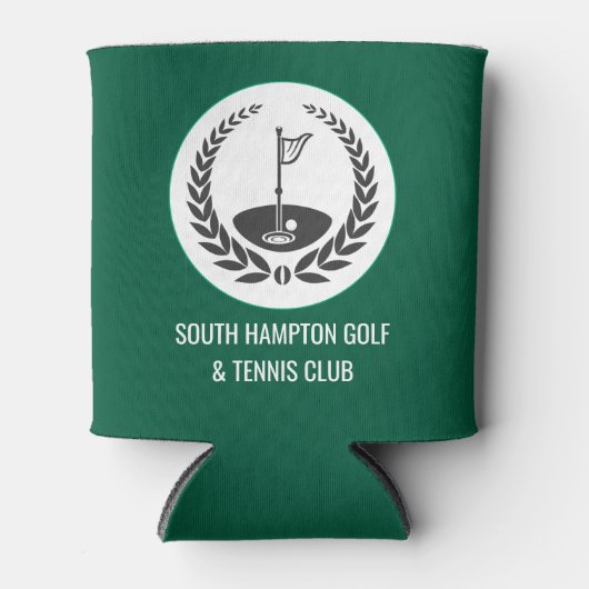 Custom Golf Club Can Cooler mit Award Flag Icon - Dosenkühler (Vorderseite)
