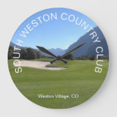 Custom Golf Club Foto Wall Clock Große Wanduhr (Vorderseite)