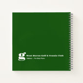 Custom Golf Club Member Notebook / Journal Notizblock (Rückseite)
