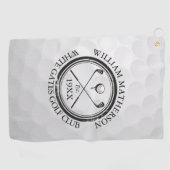 Custom Golf Club Name Golf Ball Golfhandtuch (Horizontal)