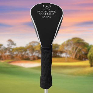 Custom Golf Club Name Schwarz / Weiß Headcover