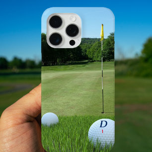 Custom Golf Course Foto Golfer Monogram Fairway iPhone 16 Pro Hülle