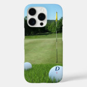 Custom Golf Course Foto Golfer Monogram Fairway Case-Mate iPhone Hülle (Rückseite)