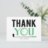 Custom Golf Dankeschön Card Dankeskarte (Stehend Vorderseite)