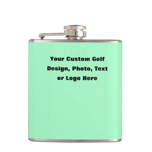 Custom Golf Flask - Personalisiertes Golfer Gesche Flachmann (Vorderseite)