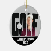 Custom - Golf Foto Sake Keramik Ornament (Rechts)