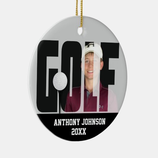 Custom - Golf Foto Sake Keramik Ornament (Rechts)