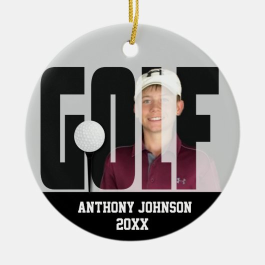 Custom - Golf Foto Sake Keramik Ornament (Vorne)