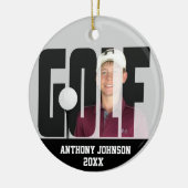 Custom - Golf Foto Sake Keramik Ornament (Links)