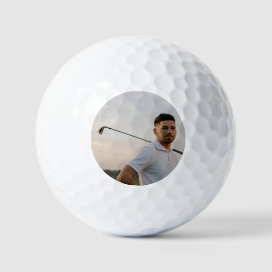 Custom Golf Golfer Foto Golfball (Vorderseite)