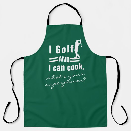 Custom Golf GRILLEN Schürze, Superpower Spaß Koch Schürze (Vorderseite)
