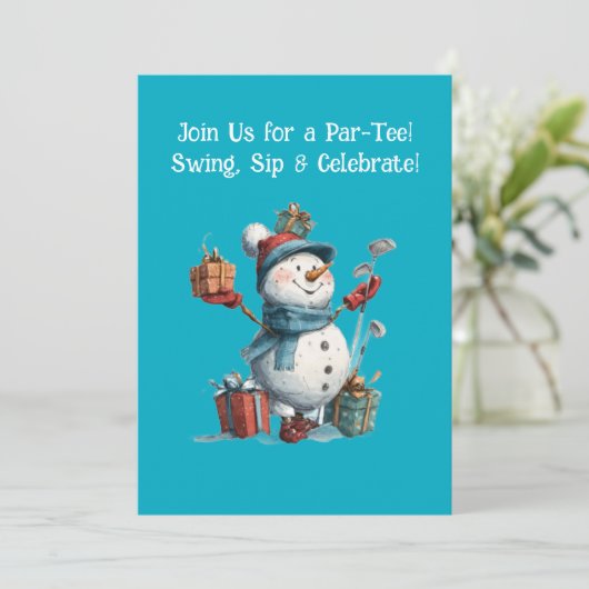 Custom Golf Lover Urlaub Einladung (Stehend Vorderseite)