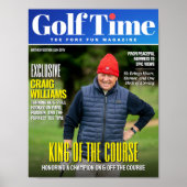 Custom Golf Magazine Cover, Fun Gift für Golfer Poster (Vorne)