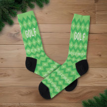 Custom Golf Merry Golfmas Grüne Weihnachtssocken