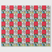Custom Golf Multi Foto Monogram Vathday Geschenkpapier (Flach)