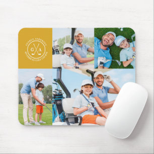Custom Golf Multi Foto Monogram Vathday Mousepad