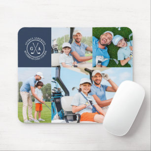 Custom Golf Multi Foto Monogram Vathday Mousepad