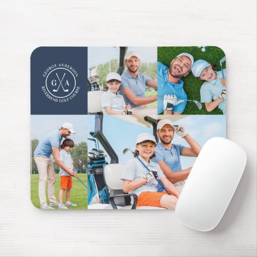 Custom Golf Multi Foto Monogram Vathday Mousepad (Mit Mouse)