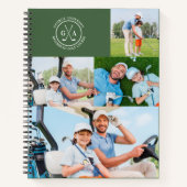 Custom Golf Multi Foto Monogram Vathday Notizblock (Vorderseite)