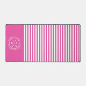 Custom Golf Multi Monogram, einfach gestreift Schreibtischunterlage (Vorderseite)