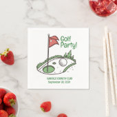 Custom Golf Party Paper Cocktail Napkin Serviette (Beispiel)