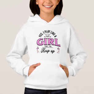 Custom Golf Play Wie ein Mädchen Funny inspirieren Hoodie
