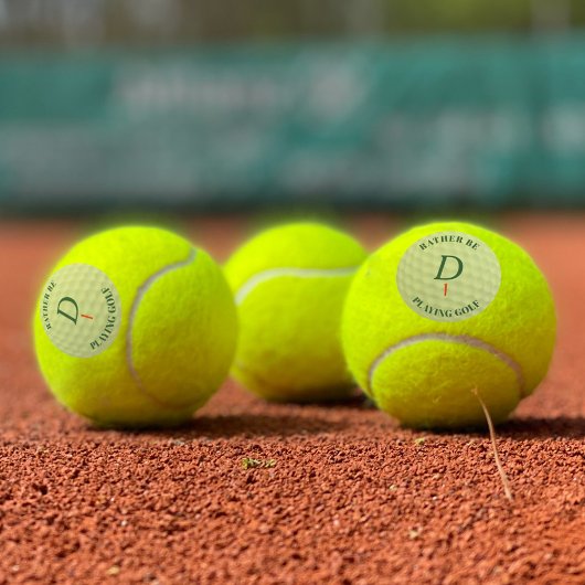 Custom Golf Player Monogram Funny Tennis Balls Tennisbälle