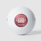Custom Golf Queen Rose Gold Crown Golfball (Vorderseite)