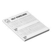 Custom Golf Scorecards Notizblock (angewinkelt)