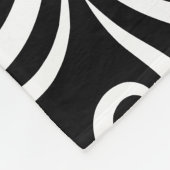 Custom Golf Silhouette Modernes Muster Schwarz-wei Fleecedecke (Ecke)
