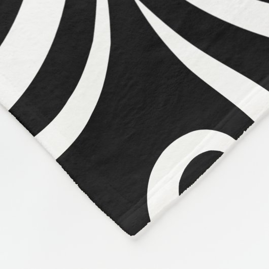 Custom Golf Silhouette Modernes Muster Schwarz-wei Fleecedecke (Ecke)