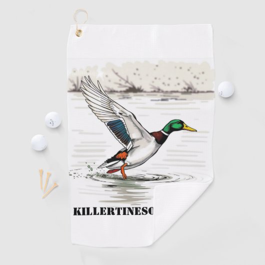 Custom golf towel golfhandtuch (Insitu)