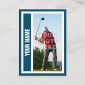 Custom Golf Trading Card - Ocean Blue Telefonnummerkarte (Vorderseite)