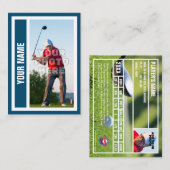 Custom Golf Trading Card - Ocean Blue Telefonnummerkarte (Vorne/Hinten)