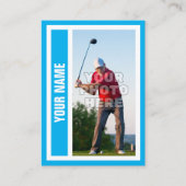 Custom Golf Trading Card - Sky Blue Telefonnummerkarte (Vorderseite)