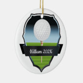 Custom Golf Weihnachtsbaum Keramik Ornament (Rechts)