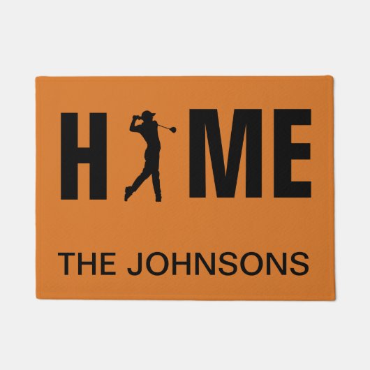 Custom Golf Zuhause Door Mat, Golfer Doormat Fußmatte (Vorderseite)