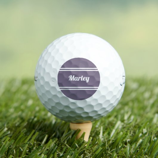Custom Golfer Classic Name Monogram Lila für sie Golfball (Insitu T-Shirt)